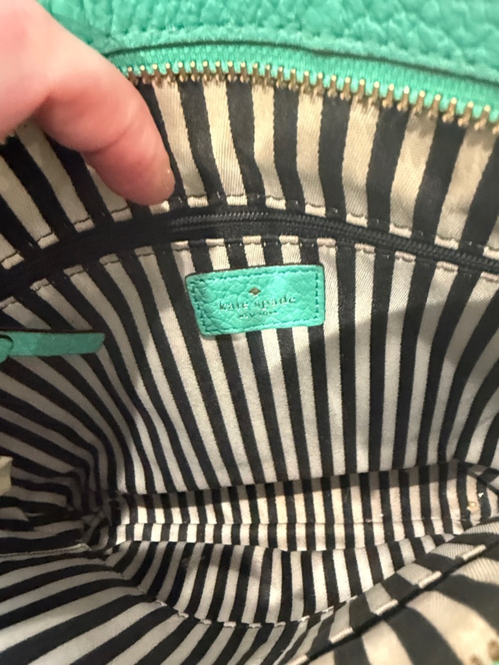kate spade Green Teal Pebbled Leather Crossbody Bag - Picture 4 of 15